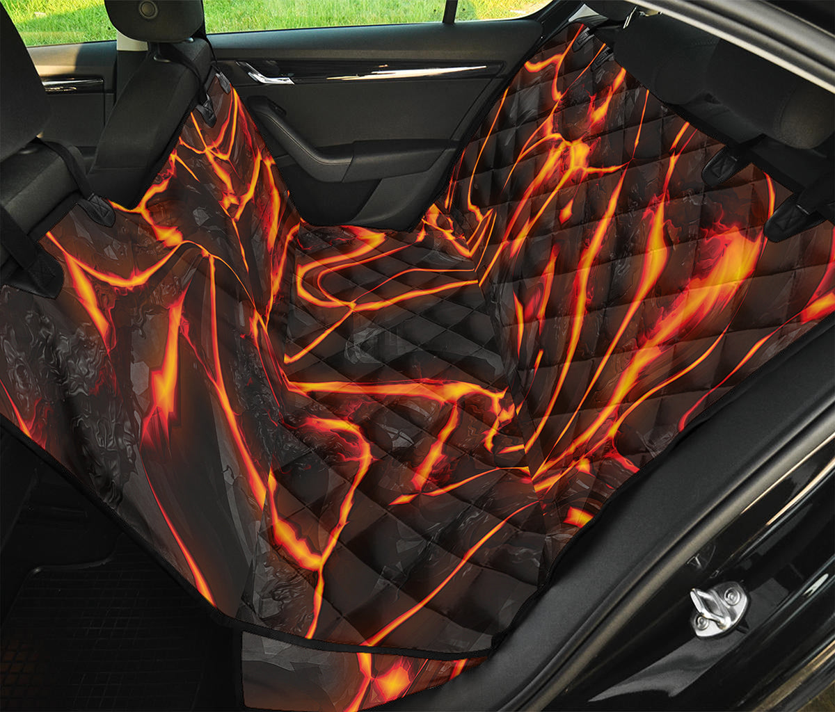 Lava Print Pet Car Back Seat Cover