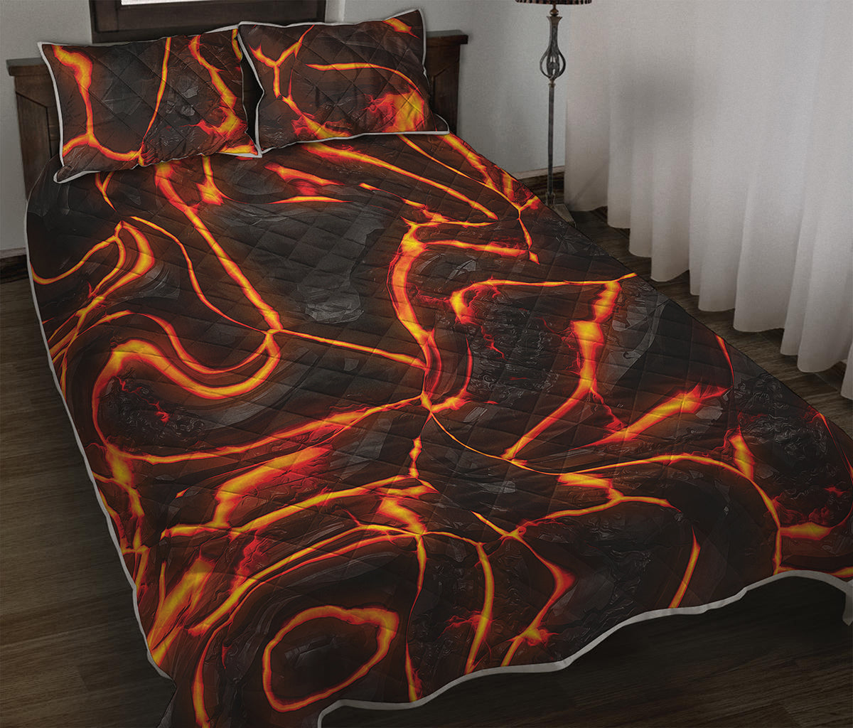 Lava Print Quilt Bed Set