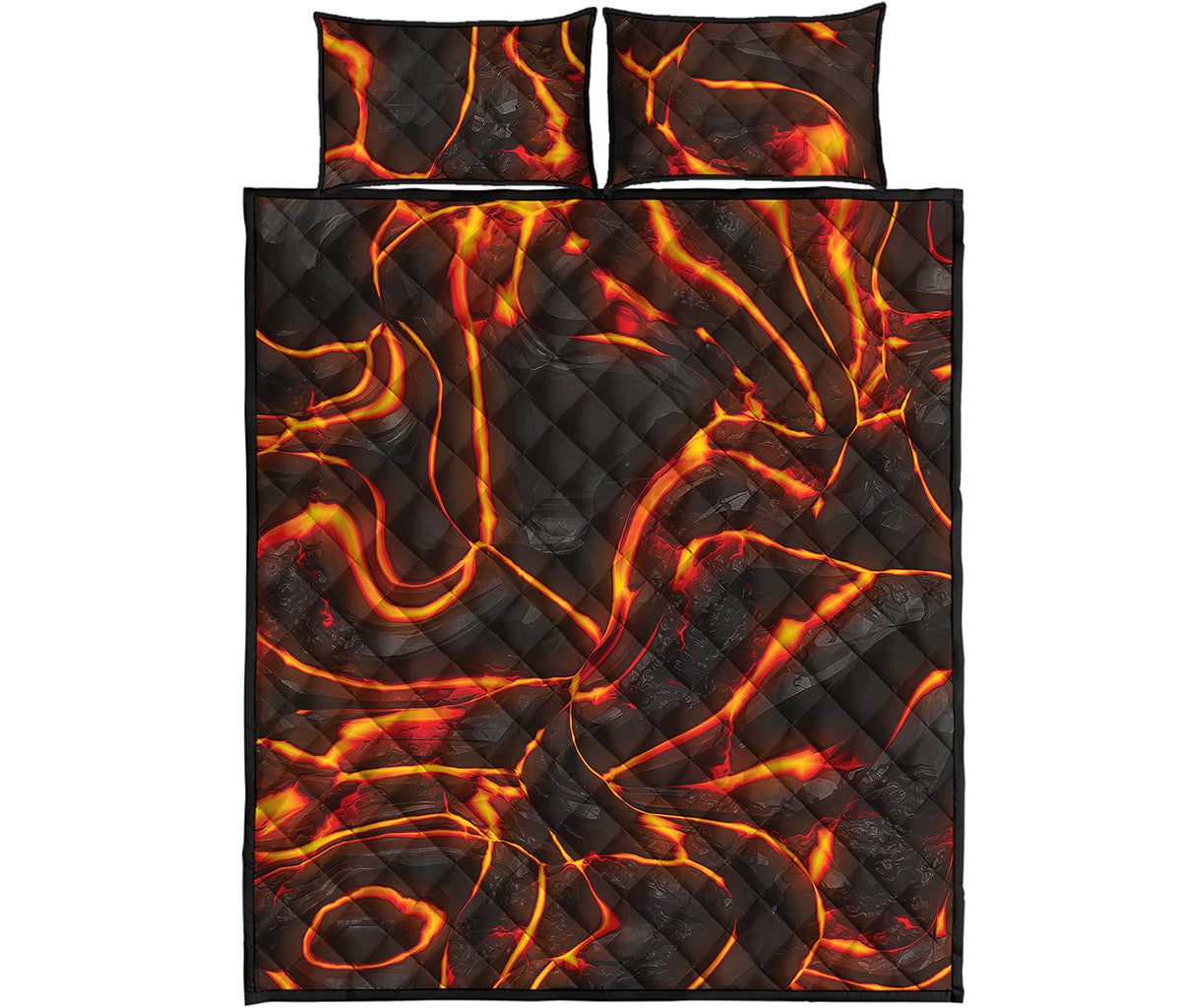 Lava Print Quilt Bed Set