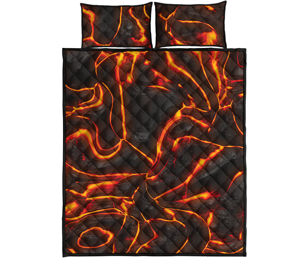 Lava Print Quilt Bed Set