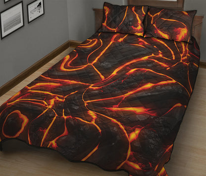 Lava Print Quilt Bed Set
