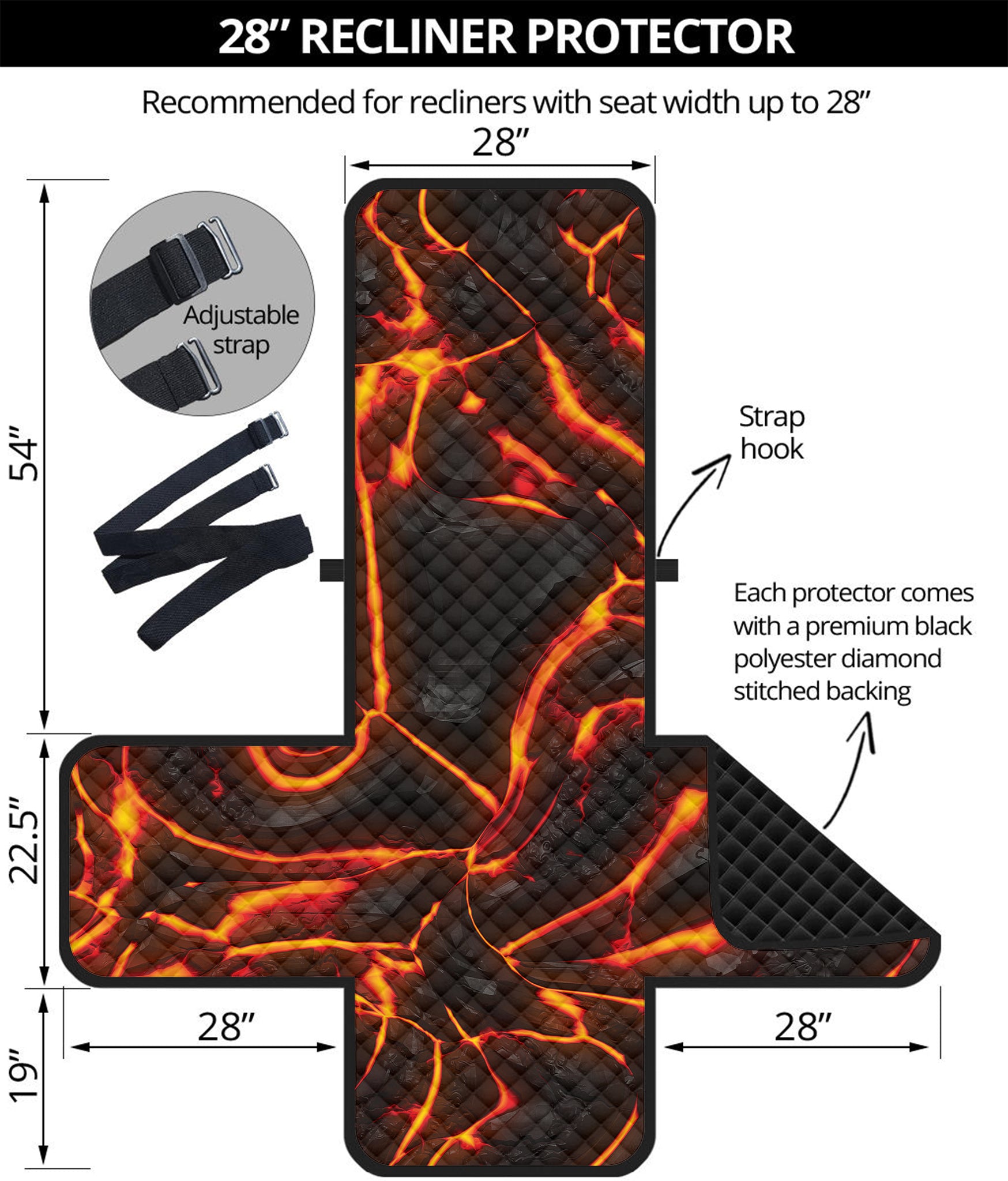 Lava Print Recliner Protector