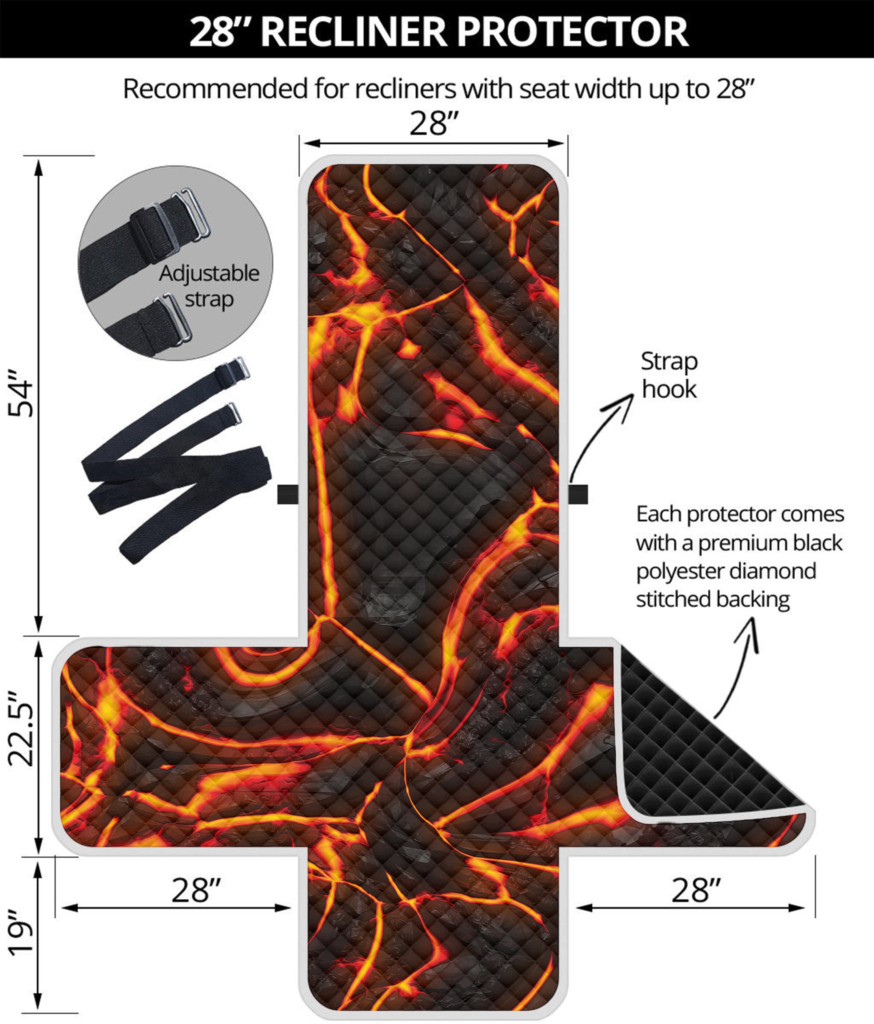 Lava Print Recliner Protector