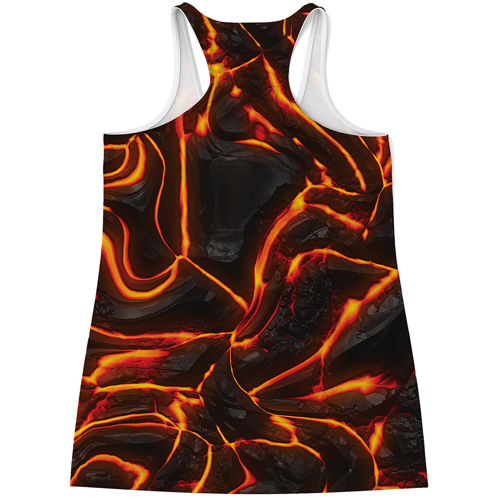 Lava Print Women's Racerback Tank Top