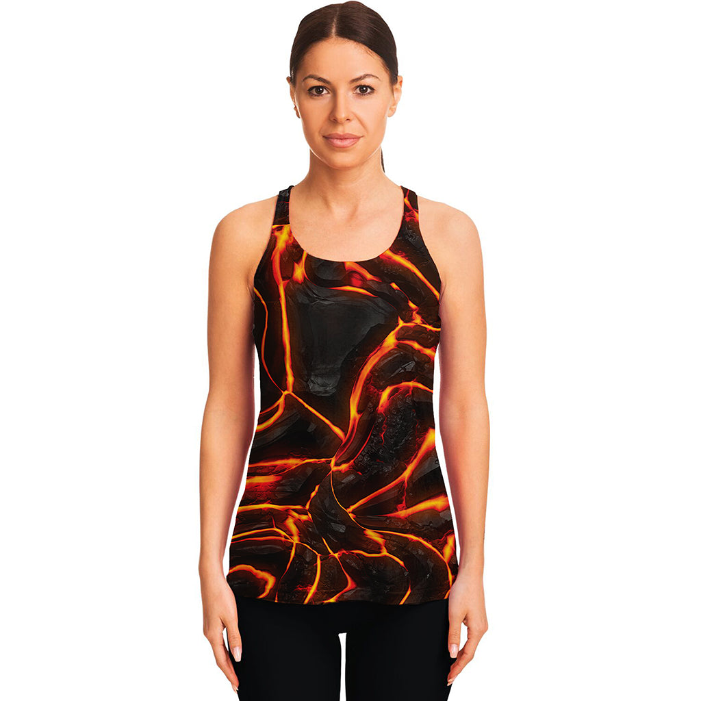 Lava Print Women's Racerback Tank Top