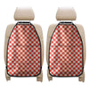 Lava Red And White Gingham Print Car Seat Organizers