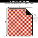 Lava Red And White Gingham Print Futon Protector