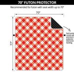 Lava Red And White Gingham Print Futon Protector