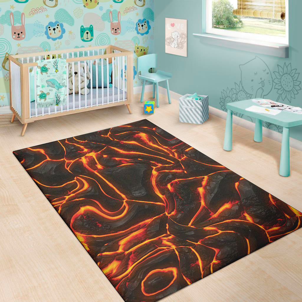 Lava Texture Print Area Rug