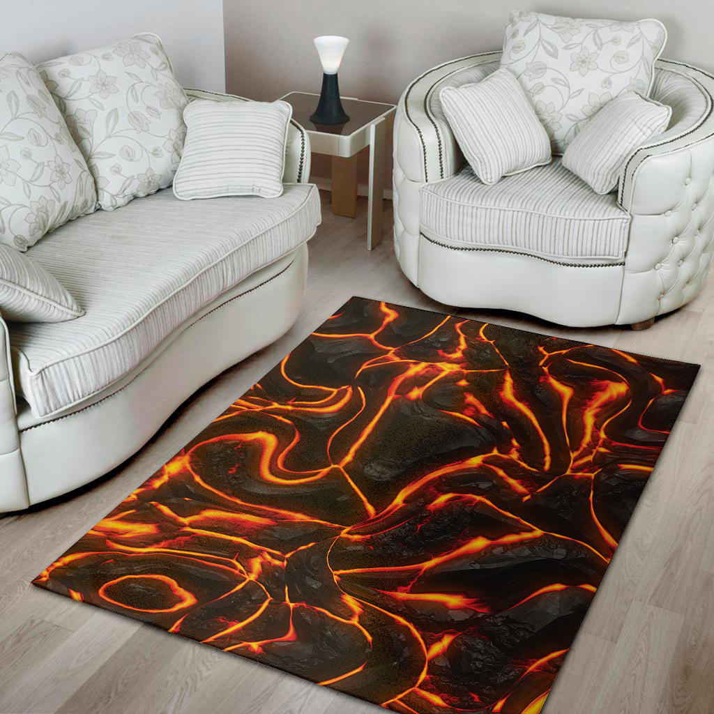 Lava Texture Print Area Rug