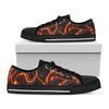 Lava Texture Print Black Low Top Shoes