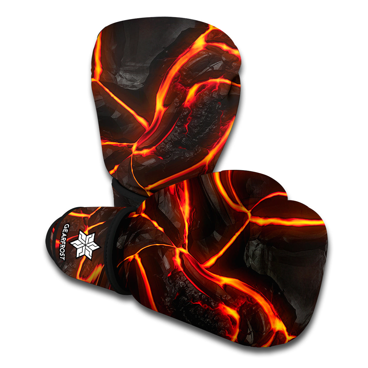 Lava Texture Print Boxing Gloves