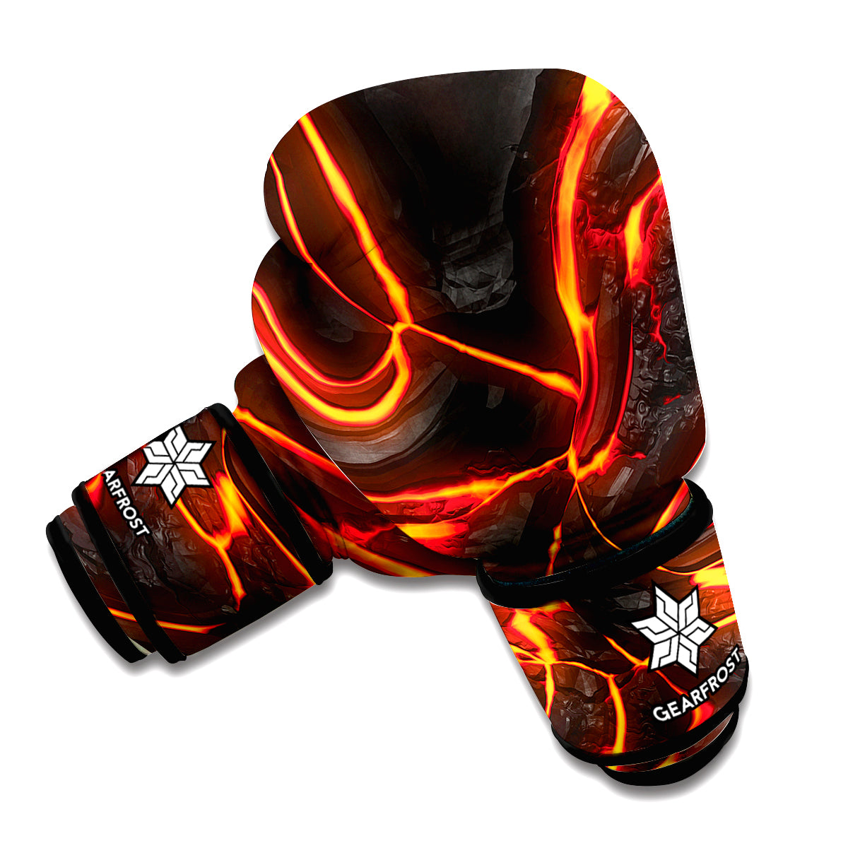 Lava Texture Print Boxing Gloves