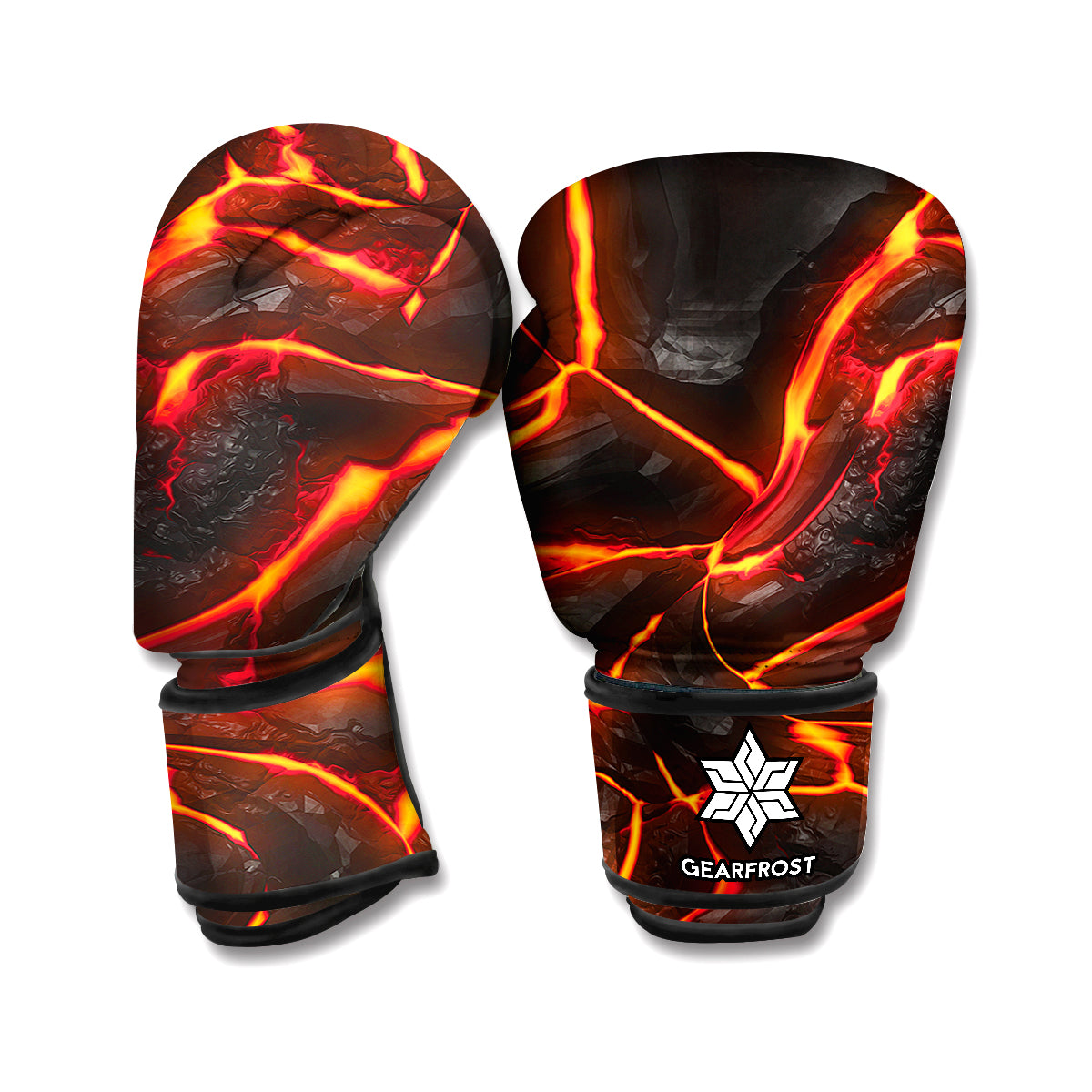 Lava Texture Print Boxing Gloves