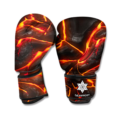 Lava Texture Print Boxing Gloves