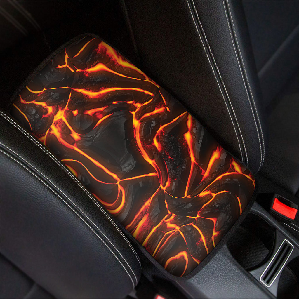 Lava Texture Print Car Center Console Cover