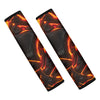 Lava Texture Print Car Seat Belt Covers