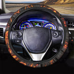 Lava Texture Print Car Steering Wheel Cover