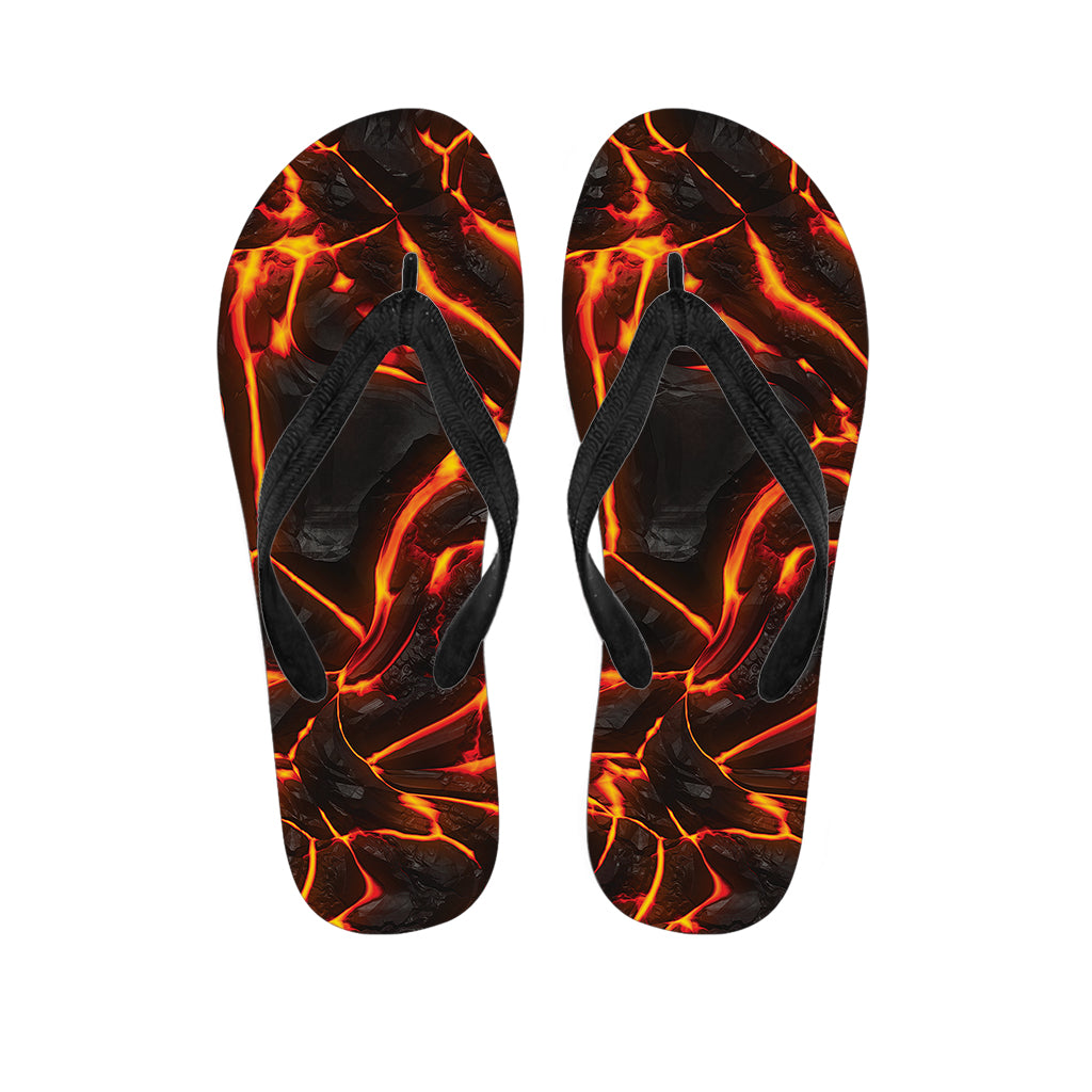 Lava Texture Print Flip Flops