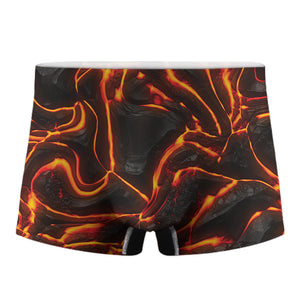 Lava Texture Print Men's Boxer Briefs