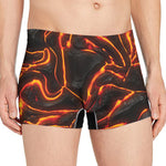 Lava Texture Print Men's Boxer Briefs