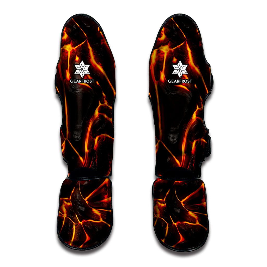 Lava Texture Print Muay Thai Shin Guard