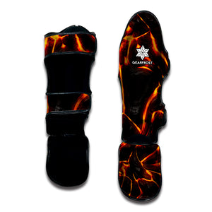 Lava Texture Print Muay Thai Shin Guard