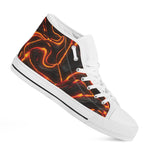 Lava Texture Print White High Top Shoes