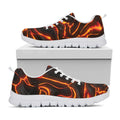 Lava Print White Running Shoes