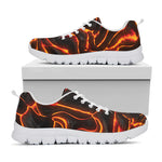 Lava Texture Print White Sneakers