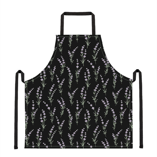 Lavender Flowers Pattern Print Apron