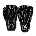 Lavender Flowers Pattern Print Boxing Gloves