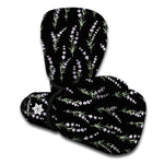 Lavender Flowers Pattern Print Boxing Gloves