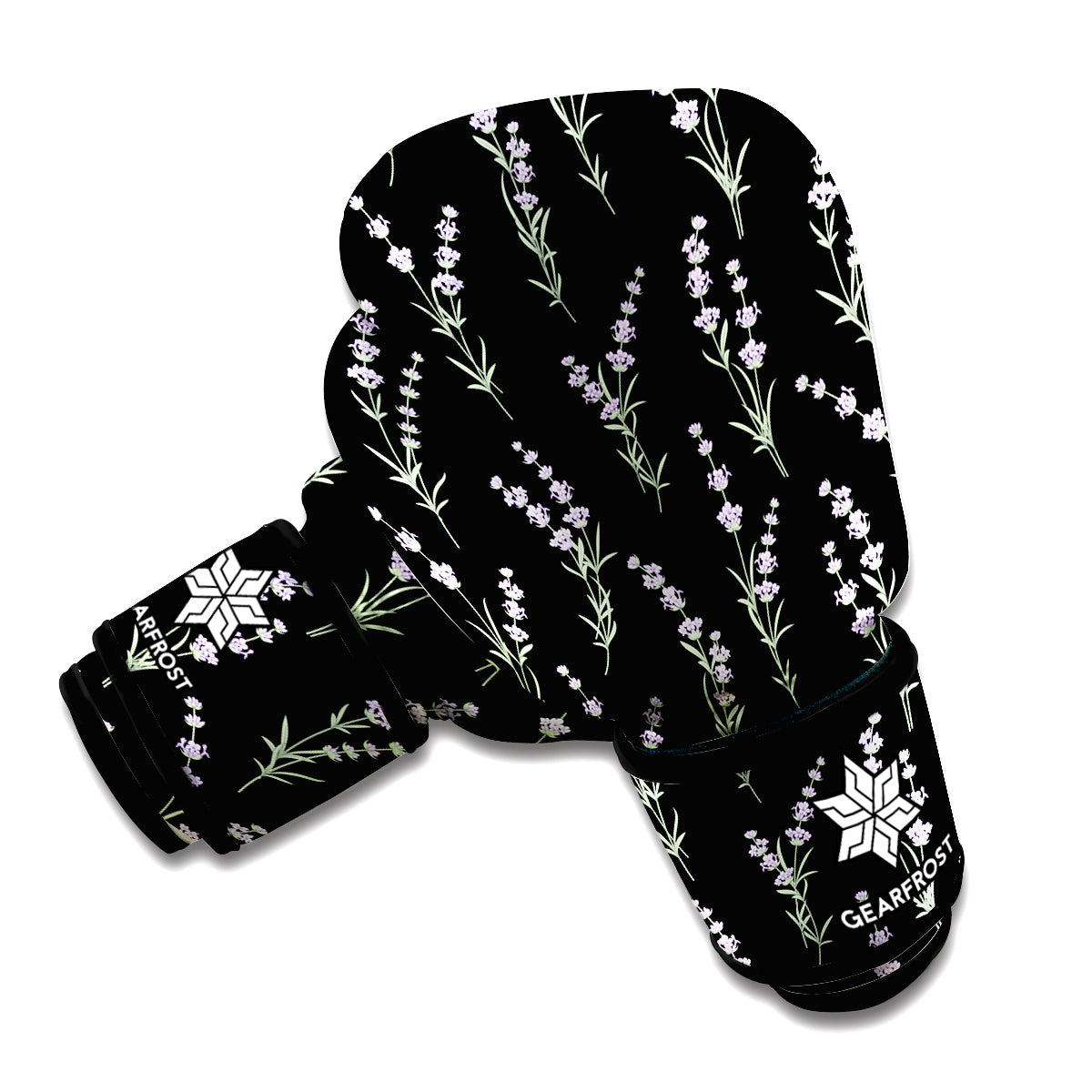 Lavender Flowers Pattern Print Boxing Gloves