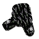 Lavender Flowers Pattern Print Boxing Gloves