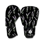 Lavender Flowers Pattern Print Boxing Gloves
