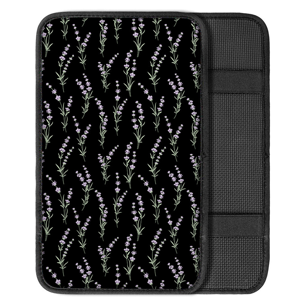 Lavender Flowers Pattern Print Car Center Console Cover