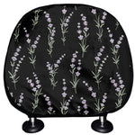 Lavender Flowers Pattern Print Car Headrest Covers