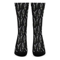 Lavender Flowers Pattern Print Crew Socks