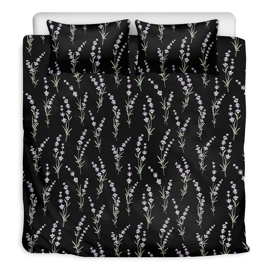 Lavender Flowers Pattern Print Duvet Cover Bedding Set