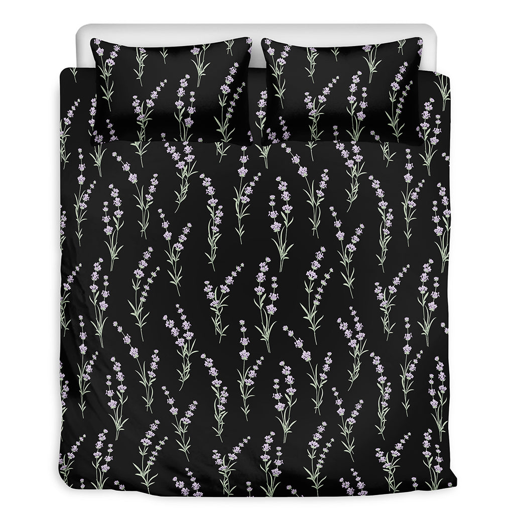 Lavender Flowers Pattern Print Duvet Cover Bedding Set