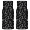 Lavender Flowers Pattern Print Front and Back Car Floor Mats