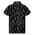 Lavender Flowers Pattern Print Men's Short Sleeve Shirt