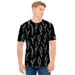 Lavender Flowers Pattern Print Men's T-Shirt