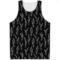 Lavender Flowers Pattern Print Men's Tank Top