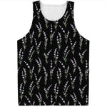 Lavender Flowers Pattern Print Men's Tank Top