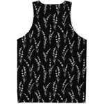 Lavender Flowers Pattern Print Men's Tank Top