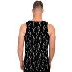 Lavender Flowers Pattern Print Men's Tank Top