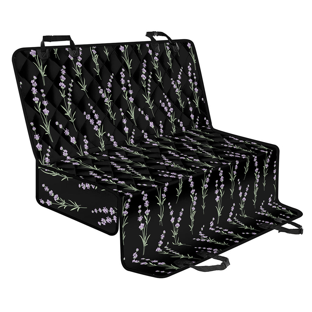 Lavender Flowers Pattern Print Pet Car Back Seat Cover
