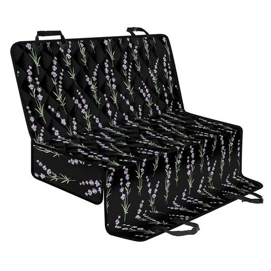Lavender Flowers Pattern Print Pet Car Back Seat Cover